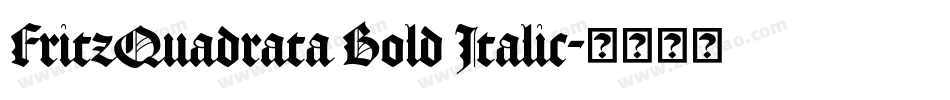 FritzQuadrata Bold Italic字体转换